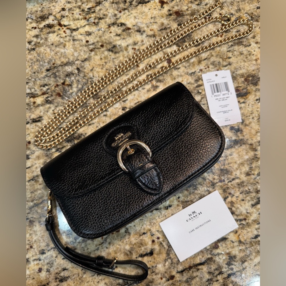 COACH Black Kleo XBody Bag and Card Holder with Key Ring - New with Tags!! - Picture 6 of 16